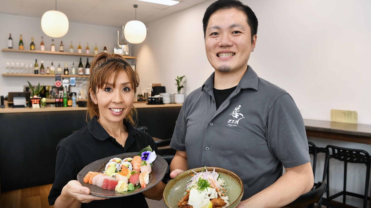 Owner Nori Hatakeyama has open a new Japanese restaurant Zen in Buderim. Pictured with head chef Natsumi. Patrick Woods.