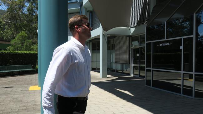 Luke Maloney arriving at Gosford Local Court. Picture: Richard Noone