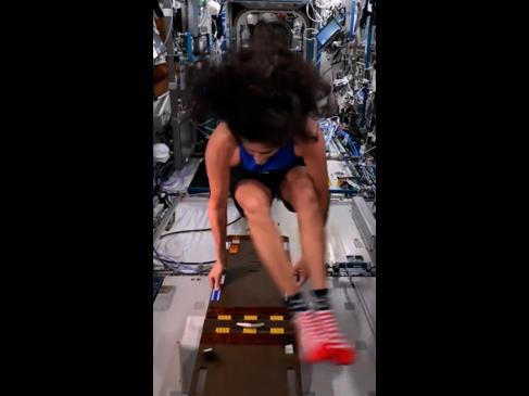 NASA astronauts try Olympic sports in space