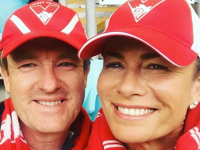 Deborah Hutton with her former partner Robert Dulhunty. Picture: Instagram