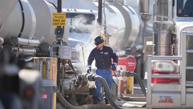 Investors are buying oil on inflation fears, pushing prices even higher. Picture: George Frey/AFP