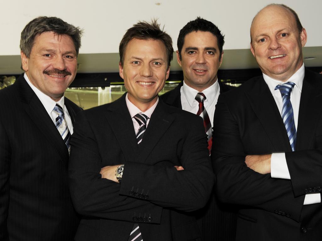 (L-R) Brian Taylor, James Brayshaw, Garry Lyon and Billy Brownless formed a formidable commentary team on radio.