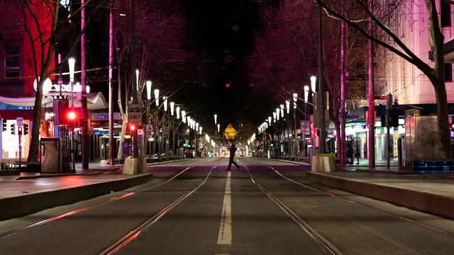 A change to Melbourne’s 9pm curfew was being debated on Saturday night. Picture: Getty Images