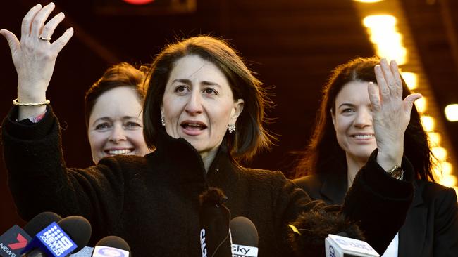 NSW Premier Gladys Berejiklian is loving her big new road. Picture: AAP Image/Bianca De Marchi.