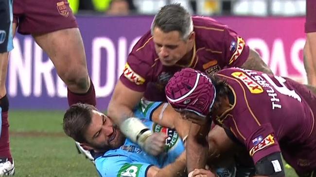 Corey Parker is facing a week for this contact on James Tedesco.