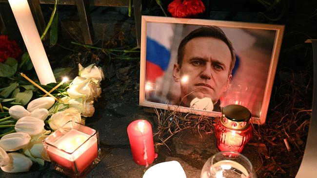 Australia’s political leaders have condemned Vladimir Putin after Russian dissident Alexei Navalny died in jail. Picture: Karen Minasyan/AFP