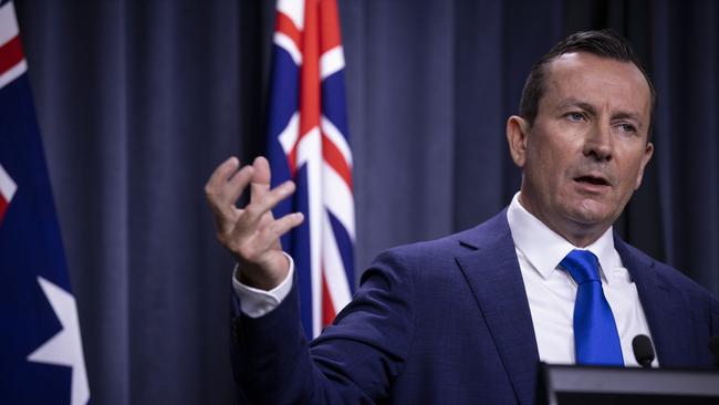 WA Premier Mark McGowan is a COVID Chicken Little who faces a state election on March 13. Picture: Getty Images