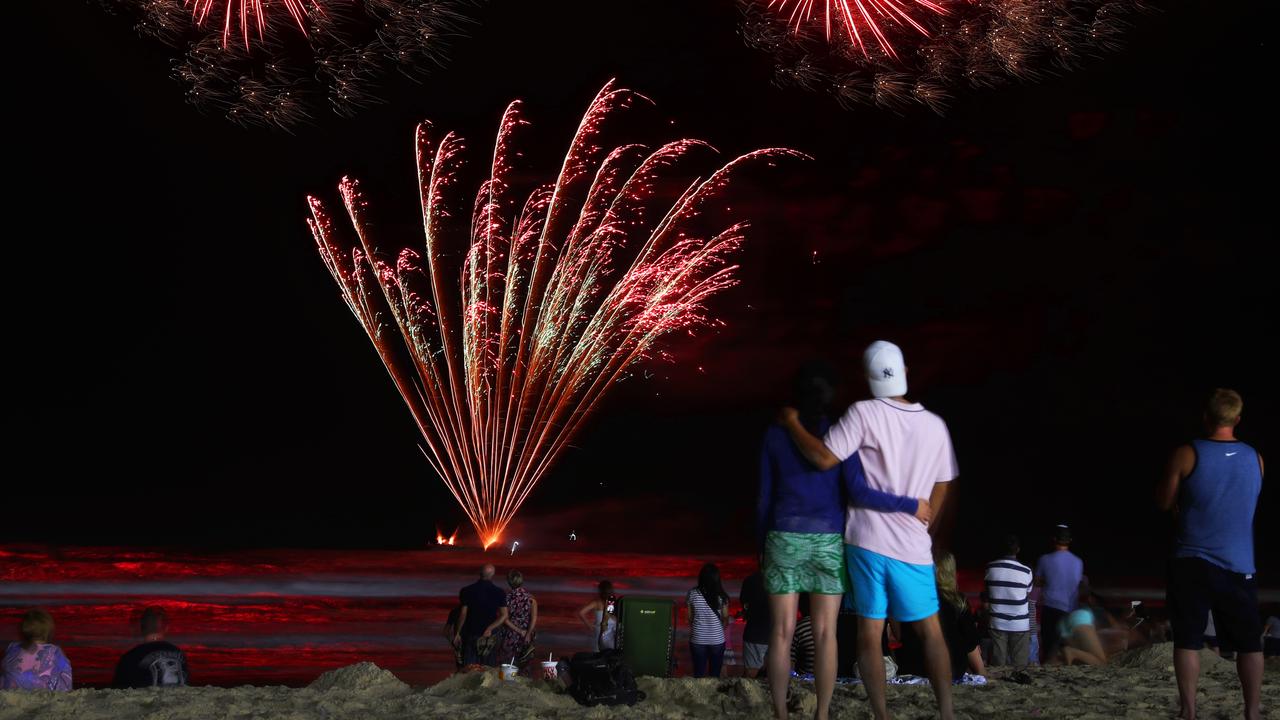 New Years Eve - Day 2019.New Years Eve fireworks at Surfers Paradise on the Gold Coast.Picture: NIGEL HALLETT