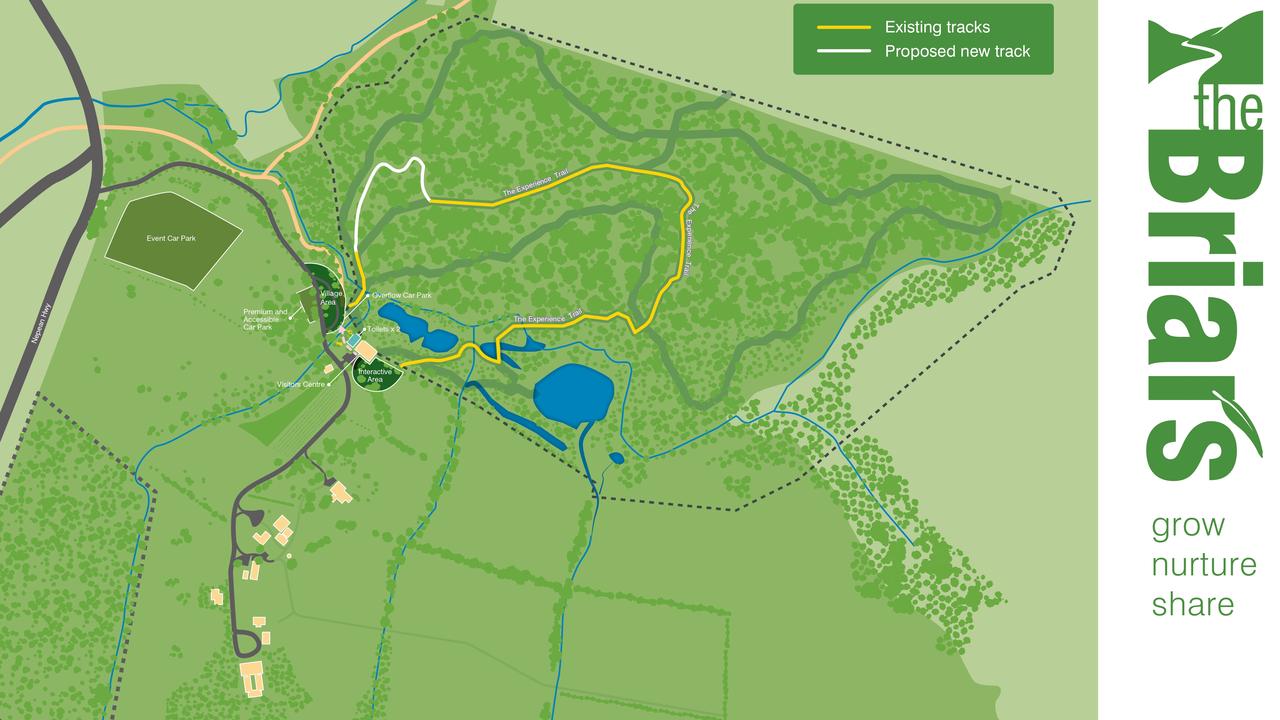 The track extension proposed for the original location of the Forbidden Forest Experience. Picture: Supplied