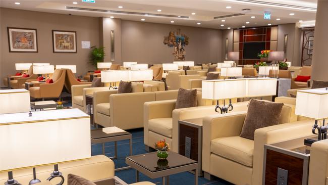 The first and business class lounge for Emirates in Saudi Arabia.