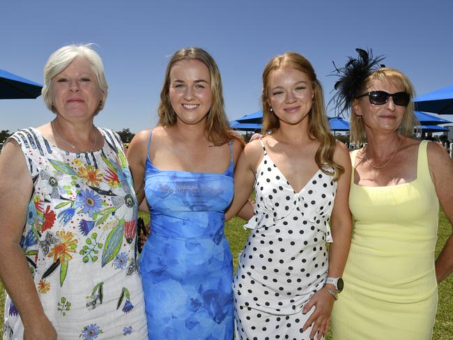 Apiam Bendigo Cup was held at Bendigo Racecourse, Bendigo, Victoria, on Wednesday, October 30th, 2024. Pictured enjoying the horse racing carnival are Alison, Clare, Nell and Felicity. Picture: Andrew Batsch