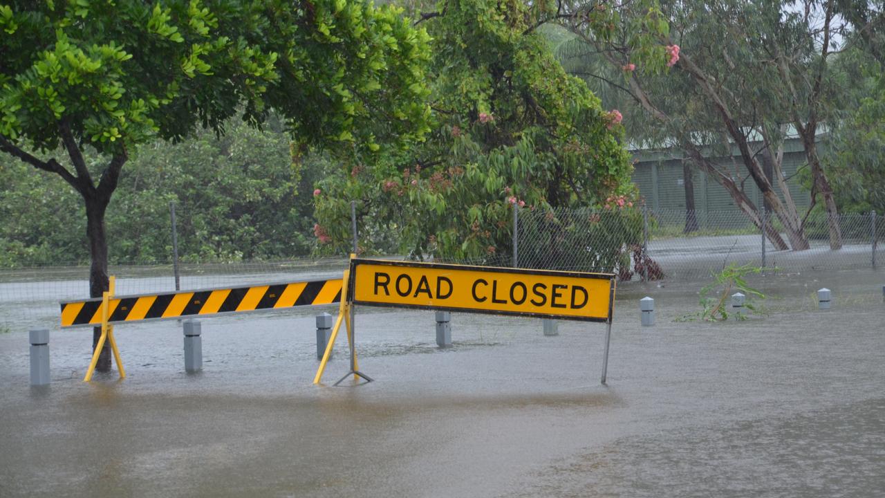 Roads have closed in Hermit Park and Railway Estate. Photo: Chris Lees