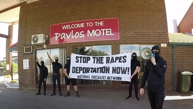 The Pavlos Motel in Pooraka was targetted by the group.