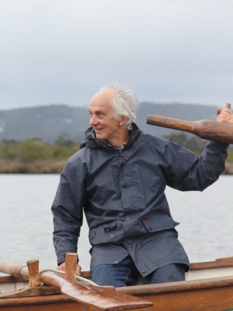 John Young on the waters of the Huon River in Franklin. Picture: supplied