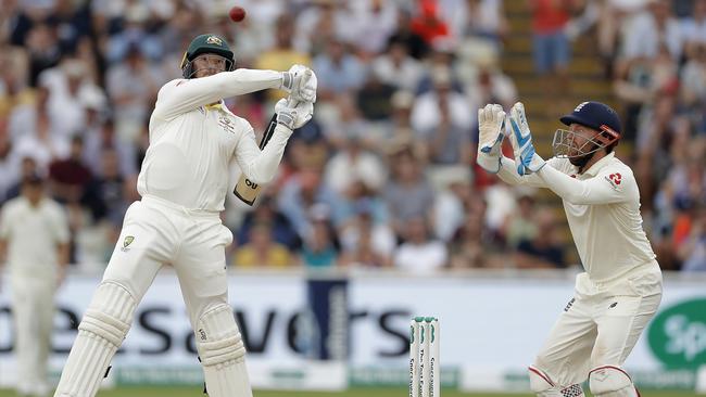 James Pattinson keeps his eyes on the ball. Picture: Getty Images