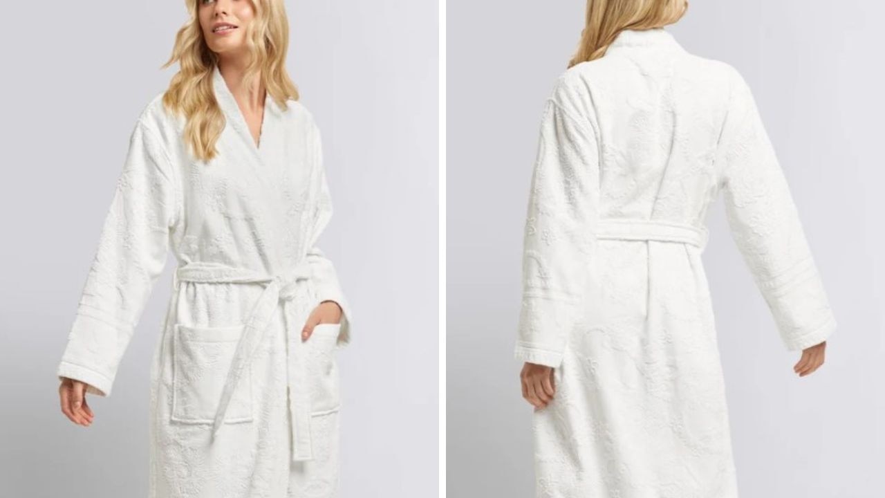 "So comfortable to wear": Bondi Towelling Robe. Picture: Homebodii