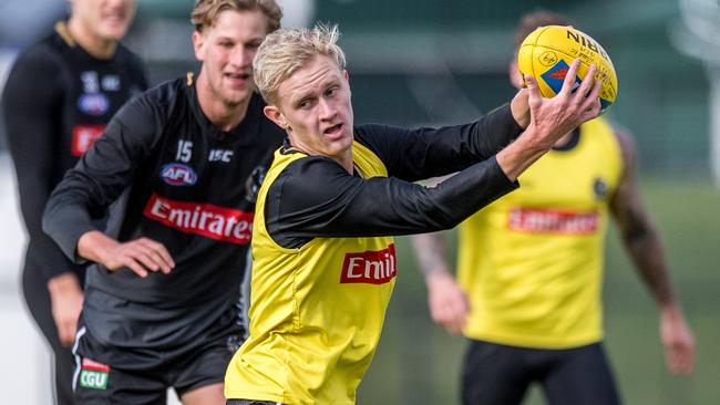 Banned forward Jaidyn Stephenson completed nine tortuous “Super Saturday” sessions to prepare him for his return for finals. Picture: Jake Nowakowski