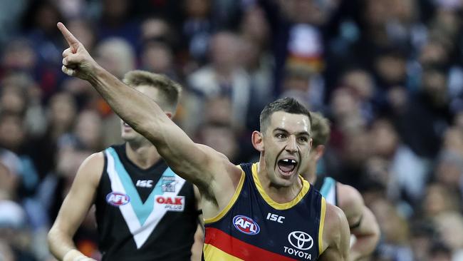 Taylor Walker reacts after his huge final-term goal Picture SARAH REED