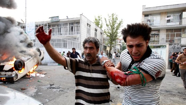 Protesters near a rally in Tehran in 2009. Protests that year mostly called for reforms within the existing system.