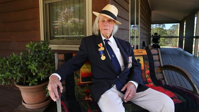 Ernie Walker, one of the last Rats of Tobruk, at home last year. Picture: Britta Campion