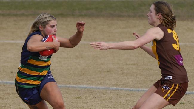 St Kevin’s Teah Stepan on the attack in last year’s grand final. Pic: Valeriu Campan