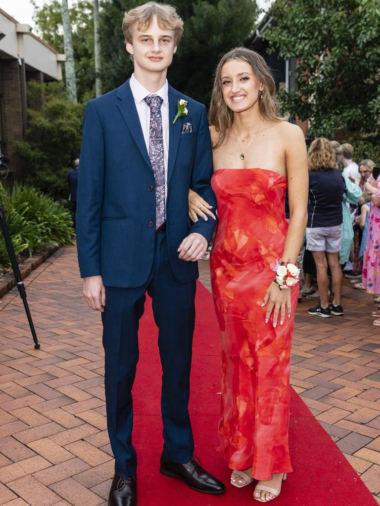 Mia Pratt and Isaac Crozier at Fairholme College formal, Wednesday, March 29, 2023. Picture: Kevin Farmer