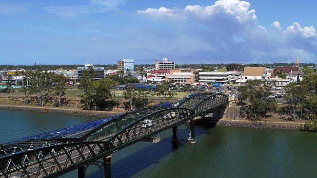 The Bundaberg CBD from the Burnett River. Picture: Mike Knott BUN120319CBD1