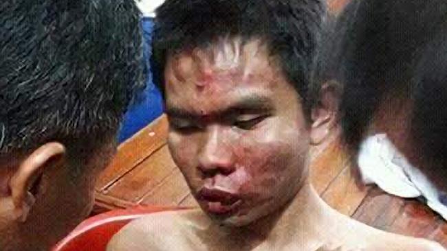 The alleged bomber after the attack at the Roman Catholic St Joseph Church in Medan, North Sumatra province, in Indonesia. Picture: Supplied.