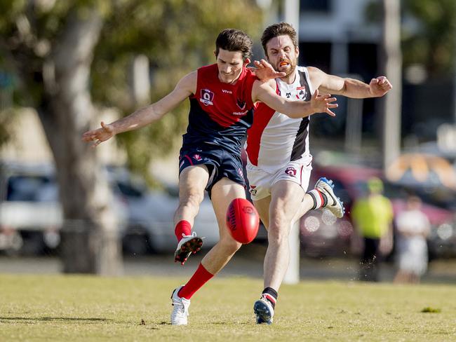 QAFL Austrailan rules game between Surfers Paradise and Morningside at Sir Bruce Small Park on Saturday. Surfers Paradise's Paddy Rankin. Picture: Jerad Williams