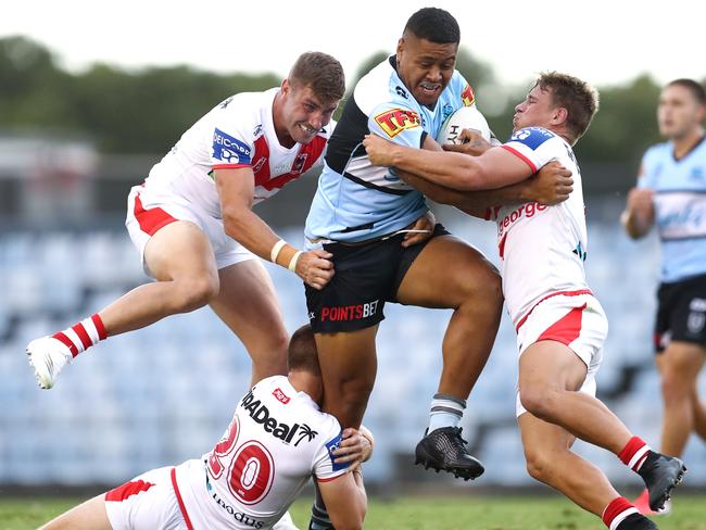 Sharks prop Franklin Pele is a nightmare for defenders. Picture: Getty Images