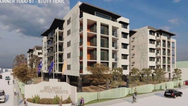 Design plans for 94 Todd Street, Alice Springs. More than 100 apartments are planned for the site. Picture: DKJ Projects Architecture