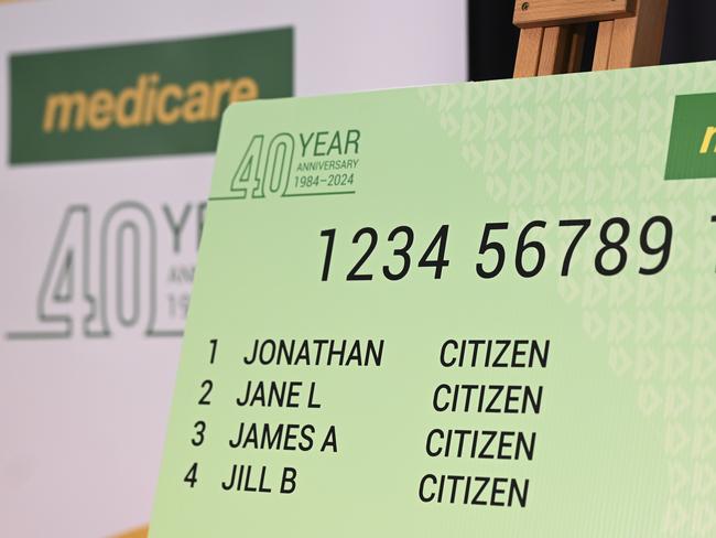 CANBERRA, AUSTRALIA, NewsWire Photos. JANUARY 29 2024: Minister for Health and Aged Care Mark Butler holds a press conference to launch the commemorative 40th anniversary Medicare card at Parliament House in Canberra. Picture: NCA NewsWire / Martin Ollman