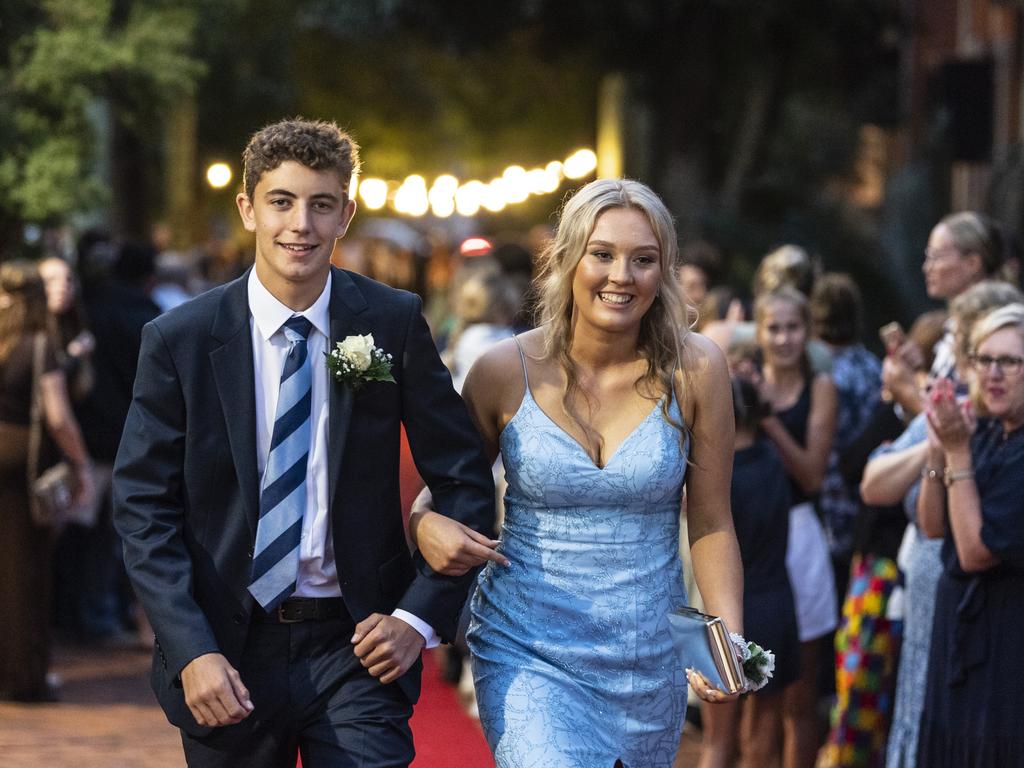 Phoebe Callcott and Charlie Randall at Fairholme College formal, Wednesday, March 29, 2023. Picture: Kevin Farmer