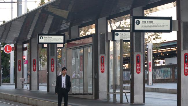 SYDNEY, AUSTRALIA - NewsWire Photos - 03 JUNE, 2024: The light-rail site at Sydney's Central Station is pictured very quiet as a  24-hour action over a pay rise and other conditions has shutdown the network. Picture: NewsWire / Nicholas Eagar