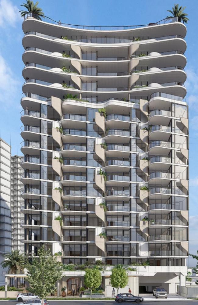 Artist impression of Sherpa Property Group's Flourish on Sixth tower in Palm Beach. Picture: Supplied