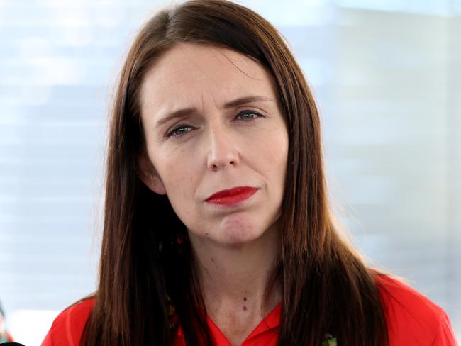 Daily Telegraph. Nauru Day 4.  2018 Pacific Islands Forum Nauru. New Zealand Prime Minister Jacinda Ardern addresses the media.  Pic Nathan Edwards