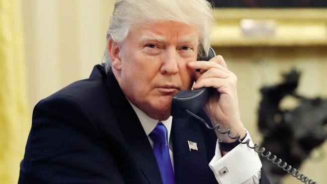 ‘I have had it’ Trump tells Turnbull on that notorious call that has now been leaked. Picture: Photo/Alex Brandon, File