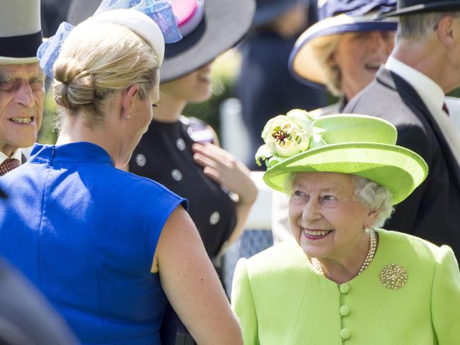 Queen Elizabeth II and Zara Tindall attend Royal Ascot 2017 at Ascot Racecourse on June 20, 2017 in Ascot, England. Picture: Mark Cuthbert/UK Press via Getty Images