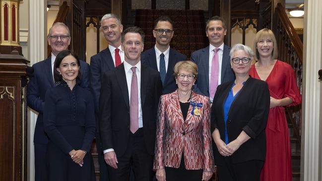 NSW’s new Labor interim ministry was oficially sworn into government on Tuesday. Picture: NCA NewsWire/ pool/ Jessica Hromas