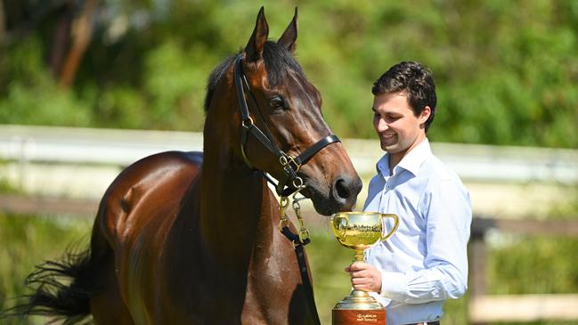 Without A Fight and co-trainer Sam Freedman. Picture: Getty Images