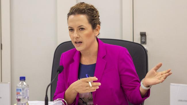 Leader of the Opposition Lia Finocchiaro was accused of ‘grandstanding’ during a fiery session of Estimates. Picture: Floss Adams.