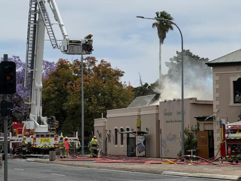 Police investigate circumstances around blaze at historic Buckingham Arms Hotel in Adelaide's inner-north. Picture: ABC