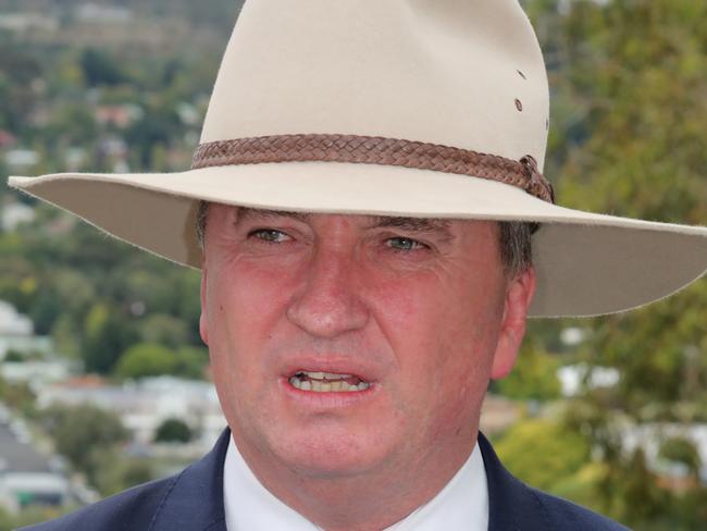 Barnaby Joyce steps down in Armidale on Friday. Picture: AAP Image/Marlon Dalton