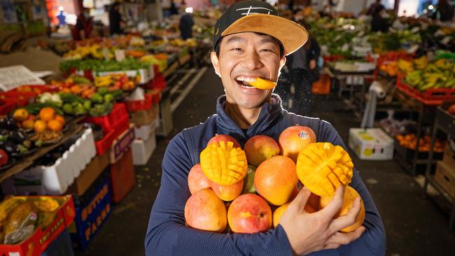 Thanh Truong, aka Fruit Nerd, is celebrating peak mango season. Picture: Mark Stewart