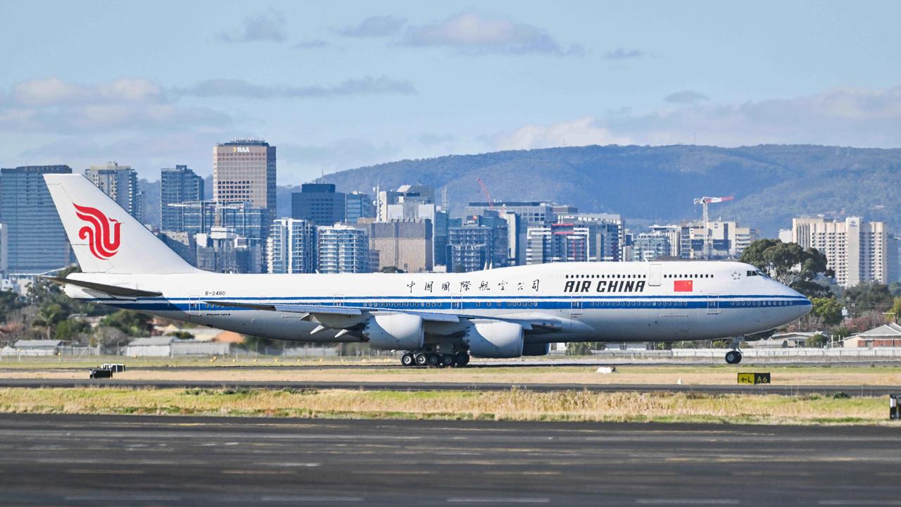 Premier Li departed from Adelaide airport to Canberra on Sunday afternoon. Picture: NCA NewsWire.