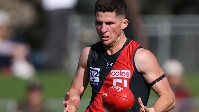 MELBOURNE, AUSTRALIA - APRIL 27: Will Hoare of the Bombers in action during the 2024 VFL Round 05 match between Collingwood and Essendon at Victoria Park on April 27, 2024 in Melbourne, Australia. (Photo by Rob Lawson/AFL Photos)