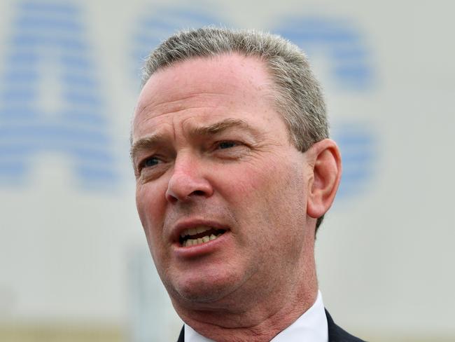 In a speech, Defence Minister Christopher Pyne delivered veiled warning to the nation’s allies and “potential adversaries”. Picture: AAP/David Mariuz.