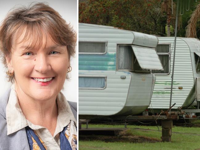 Lockyer Valley councillor Cheryle Steinhardt; caravans.