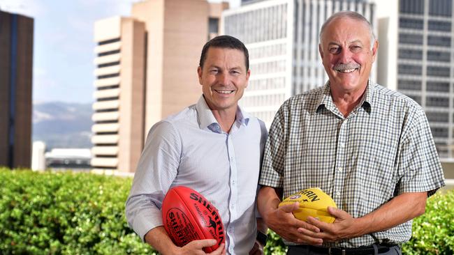 Mark Bickley and Malcolm Blight took over as Adelaide’s captain and coach at a time of big change at the end of the 1996 season. Picture: Bianca De Marchi