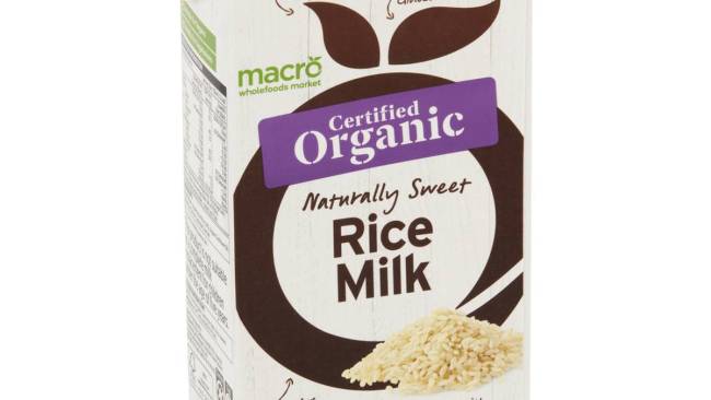 Macro Certified Organic Naturally Sweet Rice Milk is one of the products that has been urgently recalled over contamination fears. Picture: Woolworths.